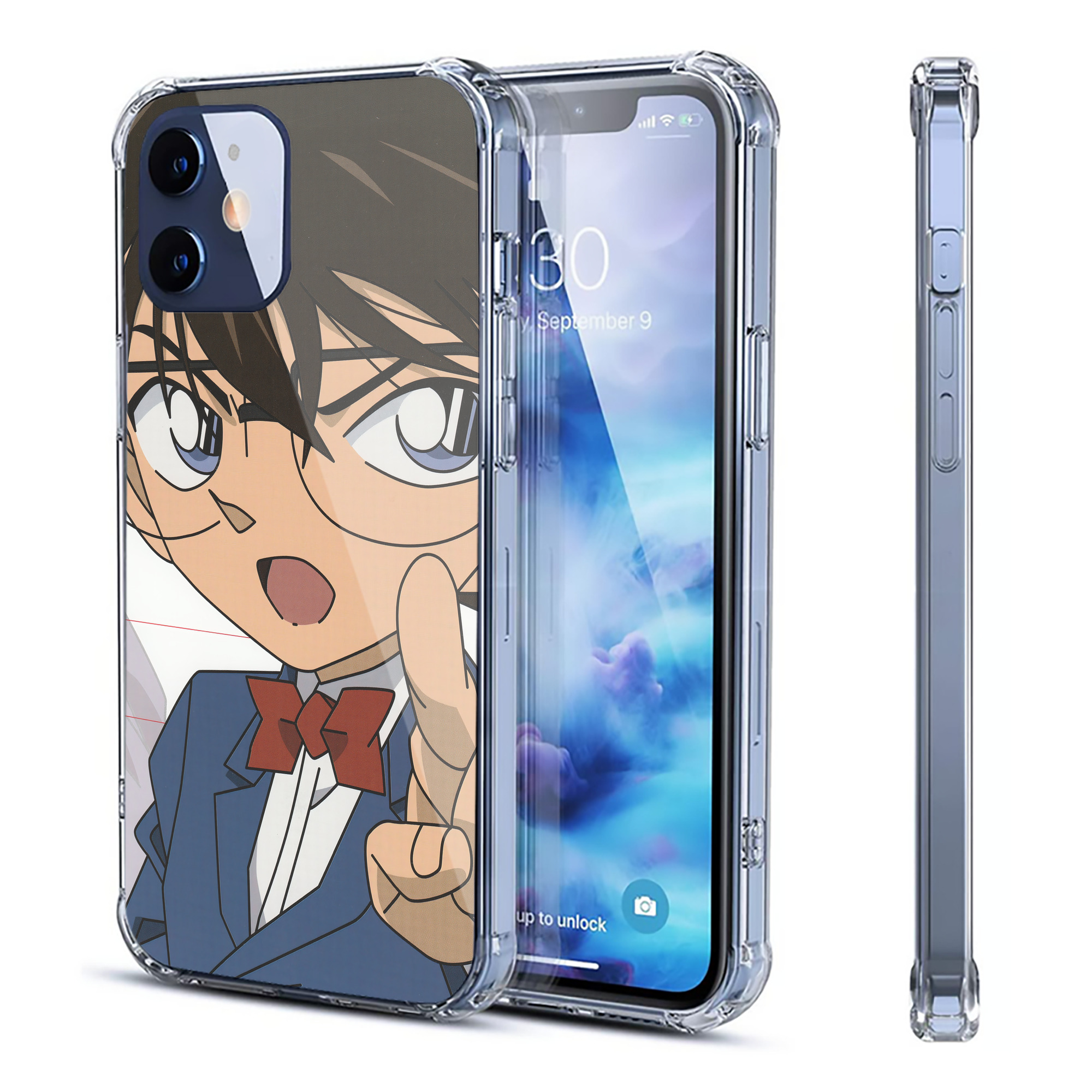 （画像用） 名探偵コナン Detective Conan 【iPhone 12シリーズ対応】透明スマホケース（クリアソフトケース）
